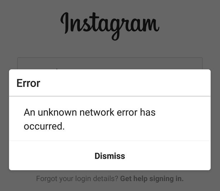 Err network. Instagram Error. An Unknown Network Error has occurred. Ошибка Unknown Error. An Unknown Error occurred Инстаграм.